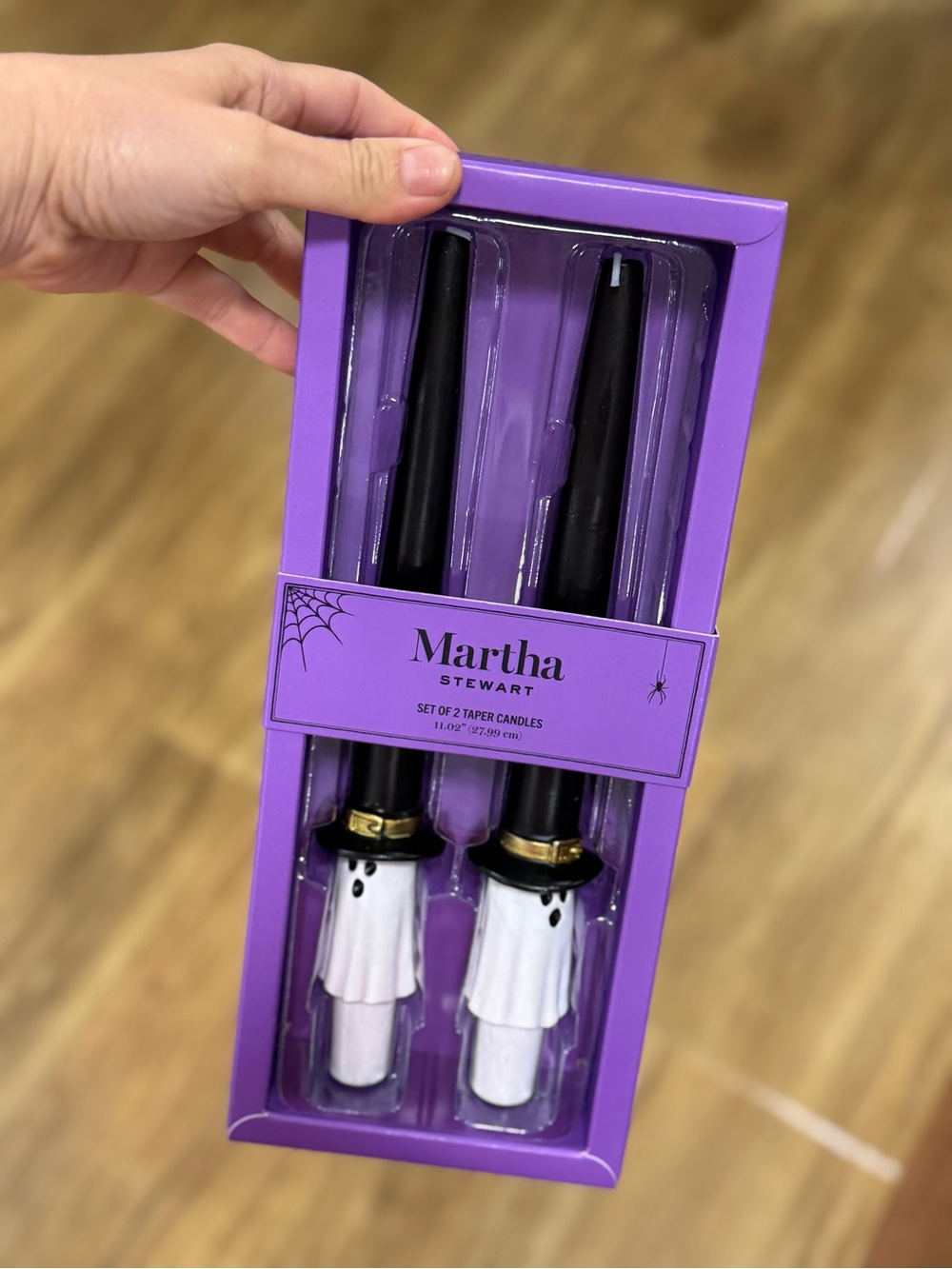 Martha Stewart Black Ghost Taper Candle Set